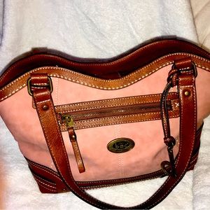 B.O.C crouton tote 16”.2  x 5.6 D.10”